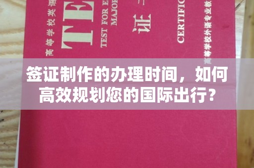 十堰签证制作的办理时间，如何高效规划您的国际出行？