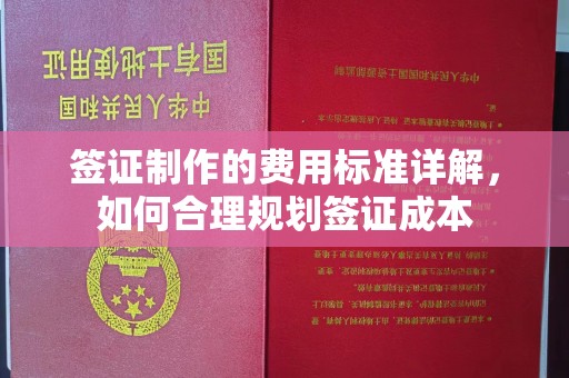 十堰签证制作的费用标准详解，如何合理规划签证成本